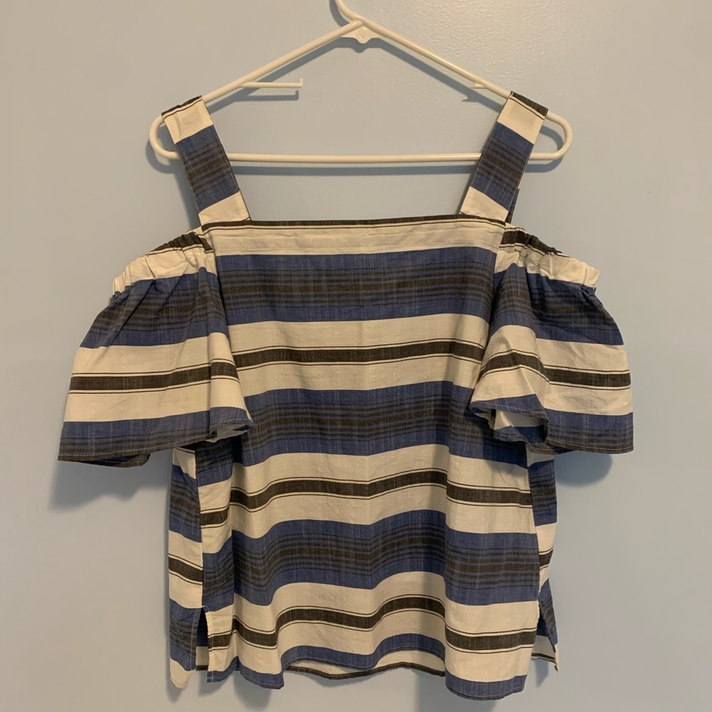 Striped off the shoulder blouse Lucky Brand
